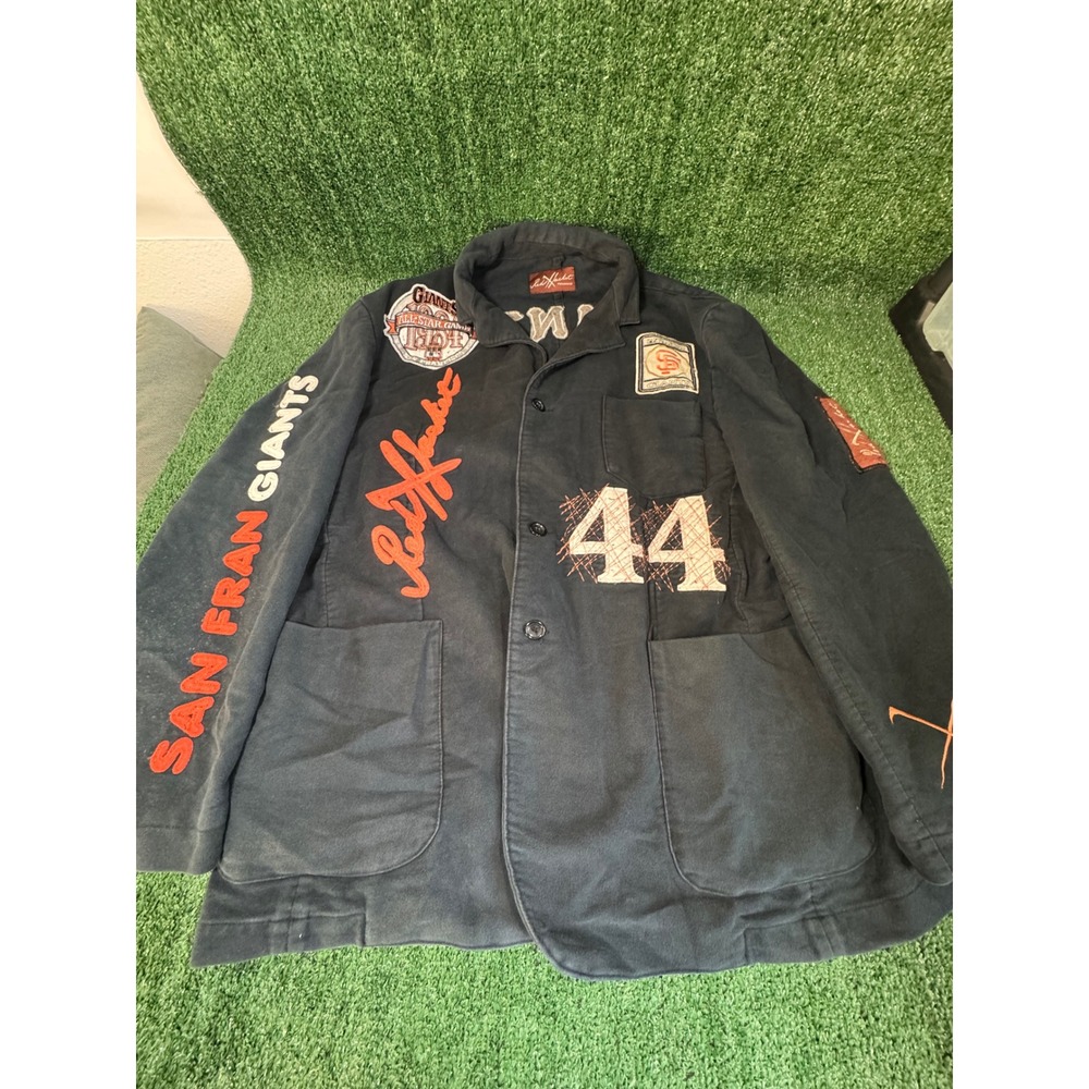 Pikwakwad San Francisco Giants Stitched‎ Patch Jacket Men Large